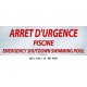 PANNEAU ARRÊT D'URGENCE 2L - 300X 100 X 10