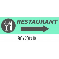 PANNEAU RESTAURANT DIRECTIONNEL - 700 X 200 X10