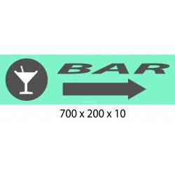 PANNEAU BAR DIRECTIONNEL - 700 X 200 X 10