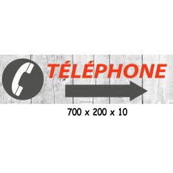 PANNEAU TÉLÉPHONE DIRECTIONNAL -  700 X 200 X 10