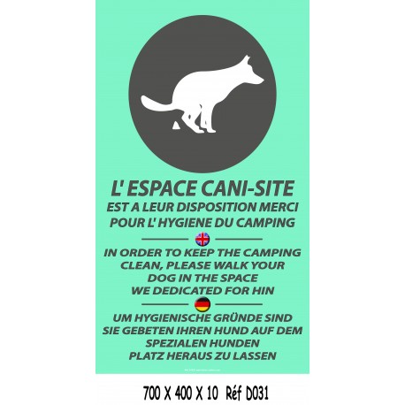 PANNEAU ESPACE CANI-SITE 3L - 700 X 400 X 10