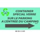 PANNEAU CONTAINERS VERRE DIRECTIONNEL  - 450 X 250 X 10