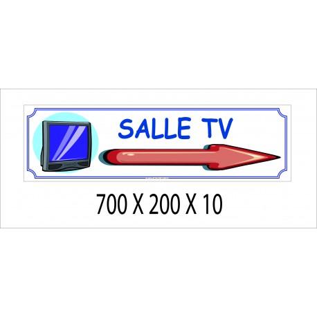 PANNEAU SIGNAL SALLE TV DIRECTIONNEL -  700 X 200 X 10