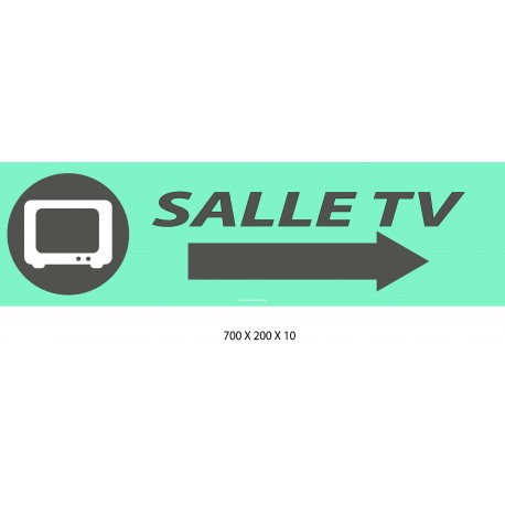 PANNEAU SIGNAL SALLE TV DIRECTIONNEL -  700 X 200 X 10