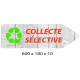 FLECHE SIGNAL COLLECTE SELECTIVE DIRECTIONNEL - 600 X 180 X 10