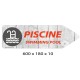 FLECHE SIGNAL PISCINE DIRECTIONNEL - 600 X 180 X 10