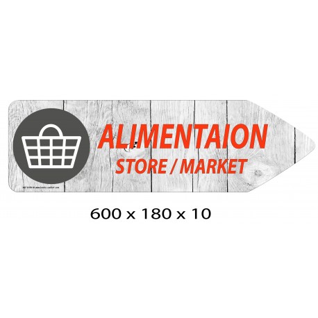 FLECHE SIGNAL ALIMENTATION DIRECTIONNEL - 600 X 180 X 10