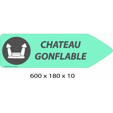 FLECHE SIGNAL CHATEAU GONFLABLE DIRECTIONNEL - 600 X 180 X 10