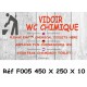 PANNEAU VIDOIR WC CHIMIQUE - 450 X 250 X 10