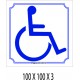 LOGO PORTE HANDICAPE - 100 X 100 X 3