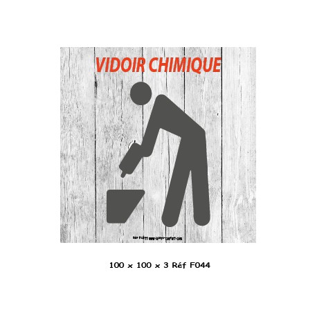 LOGO PORTE WC CHIMIQUE - 100 X 100 X 3