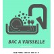 LOGO PORTE BAC A VAISSELLE - 100 X 100 X 3