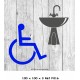 LOGO PORTE LAVABO HANDICAPE - 100 X 100 X 3