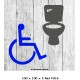 LOGO PORTE WC HANDICAPE - 100 X 100 X 3