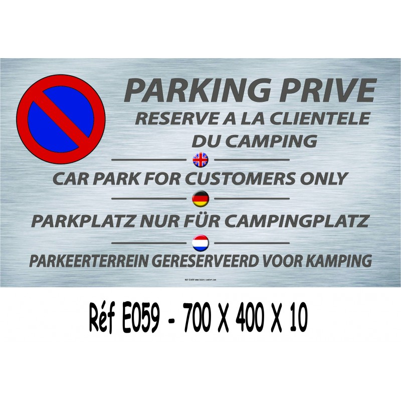 Panneau PVC Parking privé