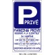 PANNEAU PARKING PRIVE 4L - 400 X 700 X 10